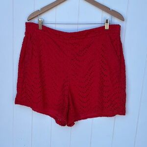 Simply Vera Eyelet Lace High Rise Shorts womens ! XXL
